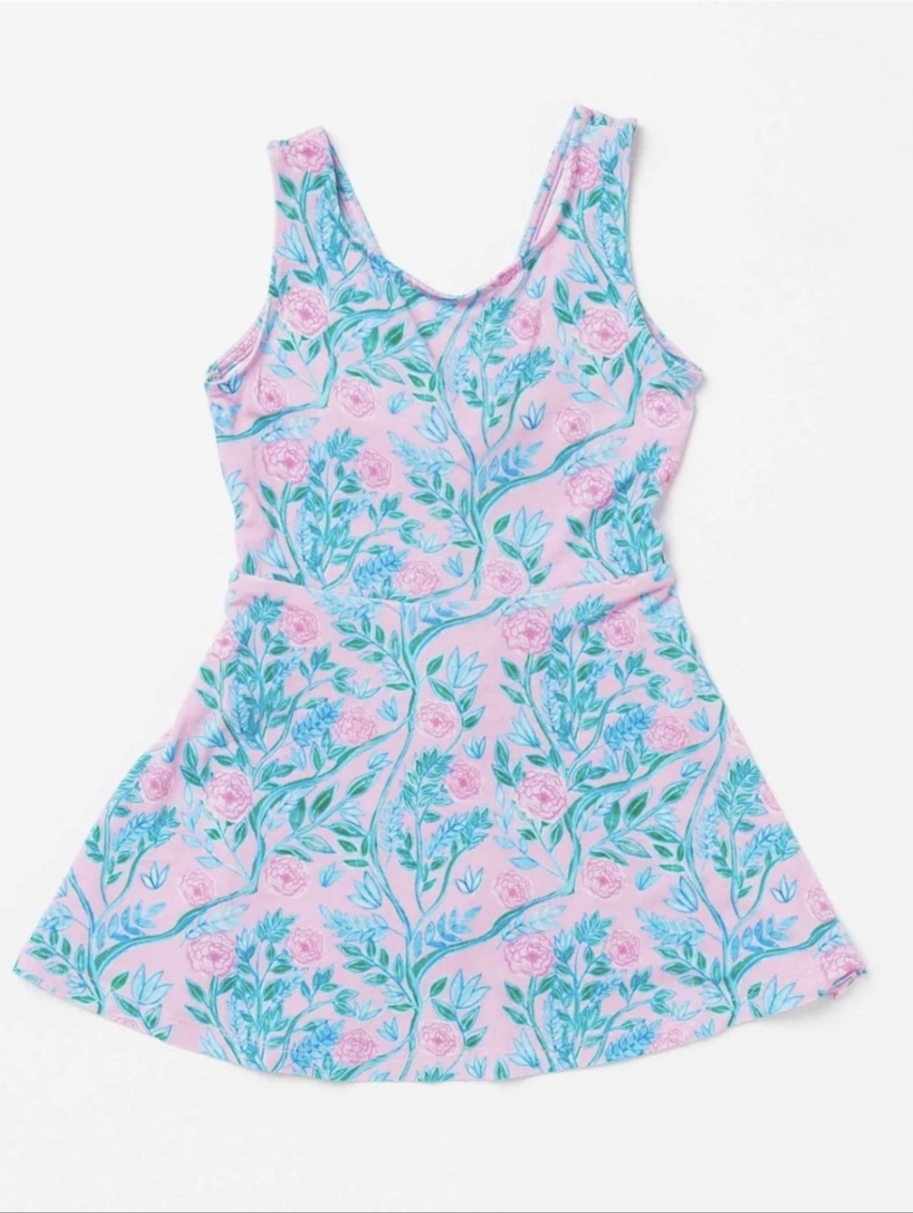 Bums and Roses Sleeveless Twistback Dress Romper in Botanically Speaking 3T NWT